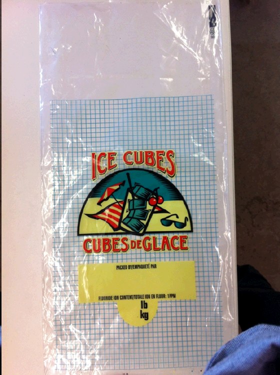 Ice Bag Farnell Printed  - 100/PK - SOLD BY PK - (10) (FG-B12)