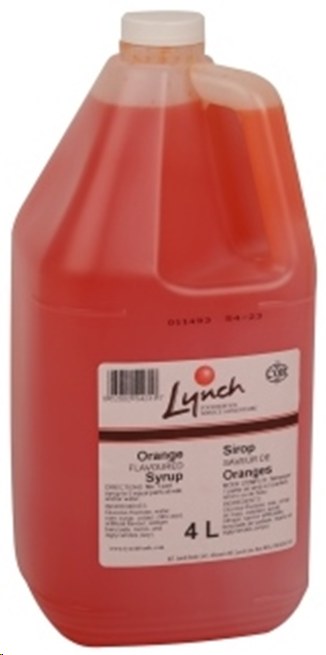 Lynch Flavored Milkshake Syrup Orange - 4L (2) (54231)