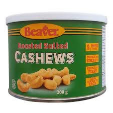 Beaver Cashews Salted - 200g (12) (30368)