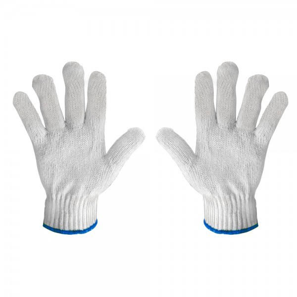 Bin #41 - Glove - nylon poly cotton - 70/30 - medium - GREEN trim - sold by doz only (20) NET (06582/06589)