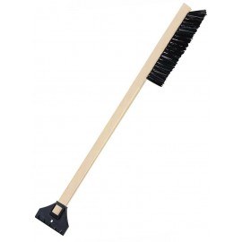 Snow Brush with Wood Handle w/scraper - 25" wood handle (24) (00668/00203)