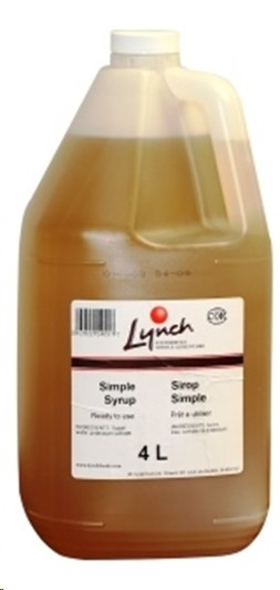 Lynch Simple Syrup - 4L - (2)(54091)