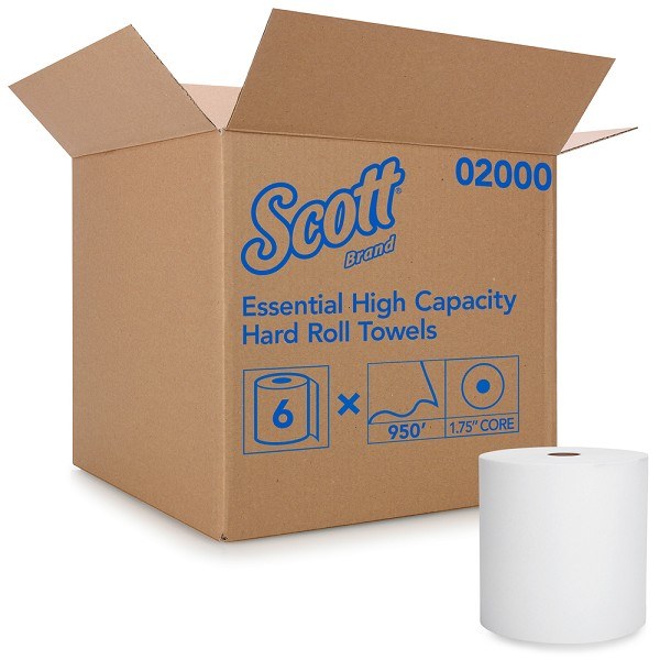 Kimberly Clark Scott Hard Roll Towel 8" x 950 FT x 6 rolls (02000)