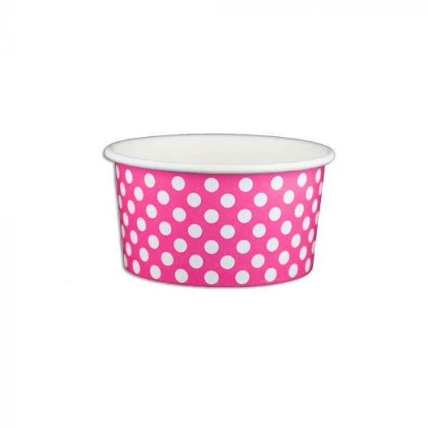 YoCup Sundae Cup 6oz (Pink Polka Dot) - 1000/CASE