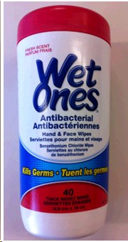 Wet Ones Anti-Bacterial - fresh scent - 40's - Tub (02302) (6)