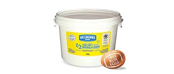 Hellmann's Mayonaise 1/2 the Fat - 4L (2) (06203)