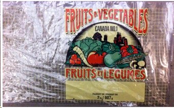 Fruit & Vegetable Bag - 2lb Perforated - 100/BNDL - (10)(B01)