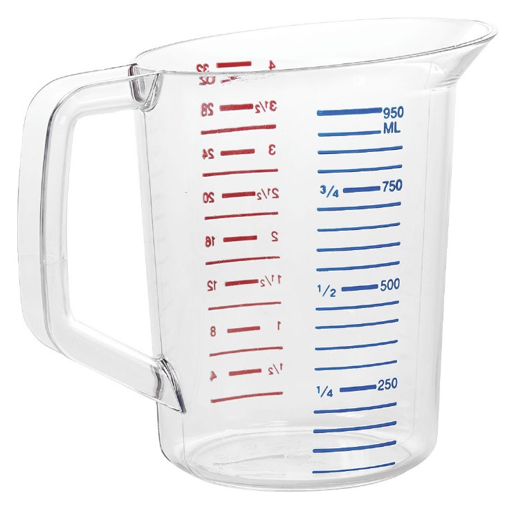 Bouncer Measuring Cup Clear 4 Cup /1 QT (FG321600) 01968 (6)