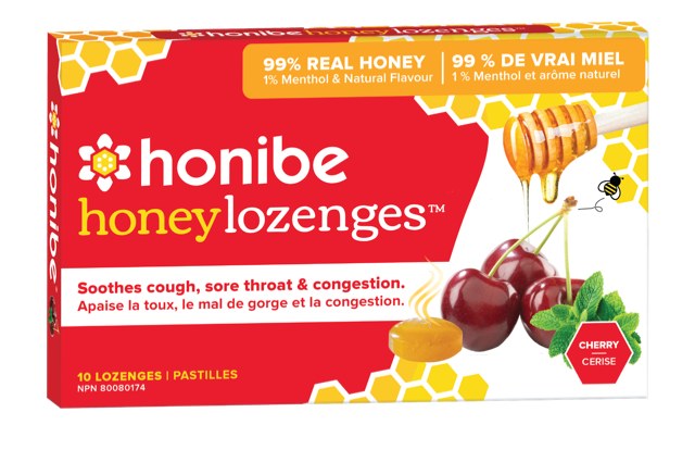 Honibe Cherry Lozenges RED - 12/BOX (10) (00984)
