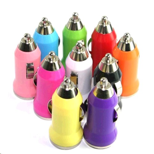 USB Car Charger Colored - Sold By Each - (54034)