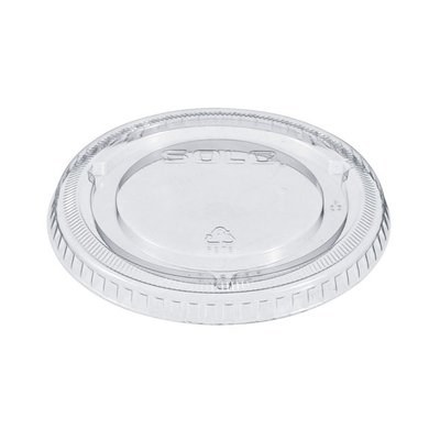 Lid Flat Plastic RPET (no slot for Straw) 20 oz Clear-YLP2OCNH 1020/case -SOLD BY SLEEVE