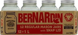 Bernardin Mason Jars  1L - 12/Case