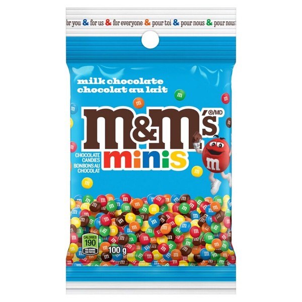 M&M Peg Pack Minis - 100g (12) (45794)