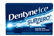 Dentyne Ice Sub Zero Peppermint GUM glacier mint- 12/Box (01282) (18)