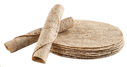 Whole Wheat Tortilla 12" - 12 x 12/PKG (221028)