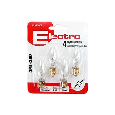 Night Light Bulbs - 7W - 4 per pack (51958/54301) - NET