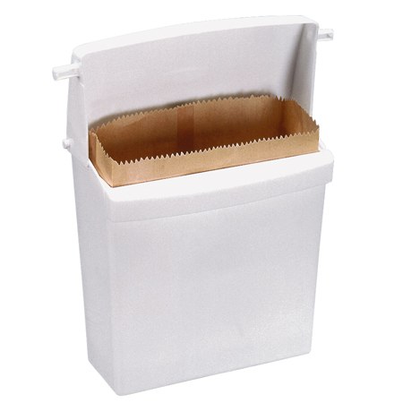 Sanitary Napkin Dispenser - Plastic White - 1102WT (4) (11900) (10101)