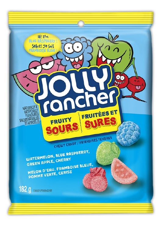 Jolly Rancher Fruity Sours Peg - 182g (12) (04370)