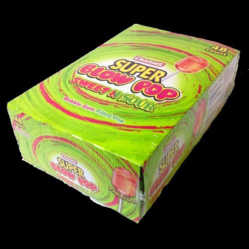 Charms Super Blow Pop - Sweet & Sour - 36/box (12) Sold By Box - 6 Flavor Asst (53837)