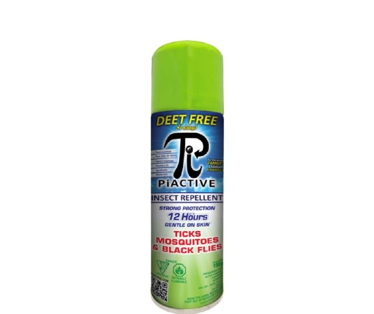 PIACTIVE 12 Hour Aerosol Deet Free Bug Spray - 150g (12) (00022)