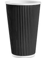 Black Ripple Paper Cups - 12oz - 500/case