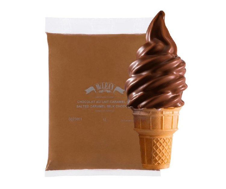 Belgian Chocolate Peanut Free Salted Caramel - Cone Dip - 1kg - Sold BY Bag (6)