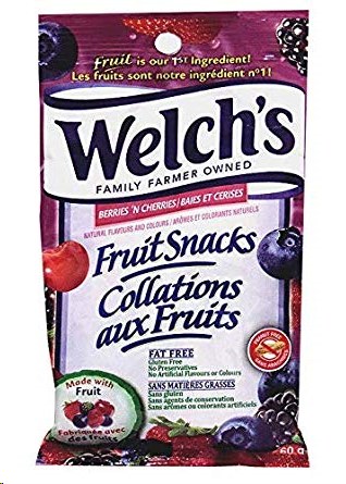 Welch Fruit Snacks Berries & Cherries - 60g (48) (03093) EACH