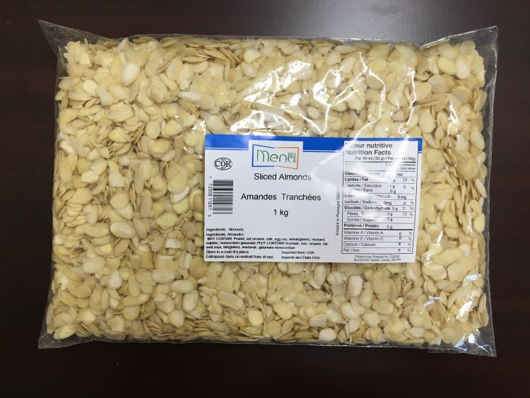 MENU Sliced Almonds - 1kg (2) (11281)