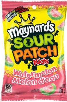 Maynards Peg - Sour Patch Kids Watermelon - 154g - (12) Sold By Bag (01726)