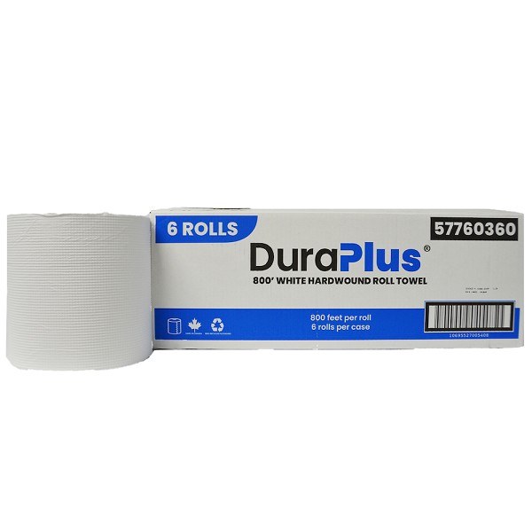 Dura Plus White Paper Towel - 6 x 800' (16316) (00540) (57760360)