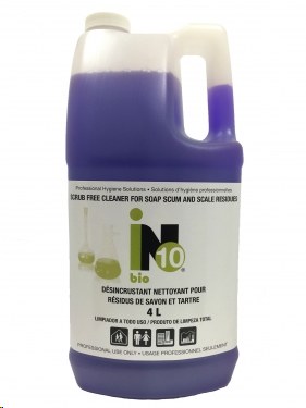 Bio 10 Scrub Free Cleaner (For Soap Scum & Scale Residues) Concentrated 4 L - Jug - (Sold By Each) - (50001)