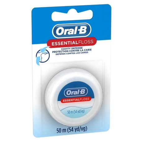 Oral B Essential Dental Floss Waxed 50m (24) (82576)