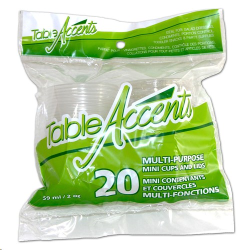 Table Accent Retail 2oz Portion Cup and Lids - 20/PKG - (24)(90969)
