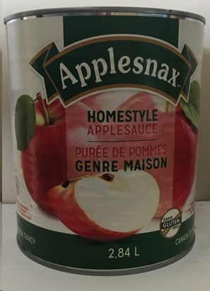 Applesnax Sweetened Applesauce Tin- 2.84L - (6)(90017)