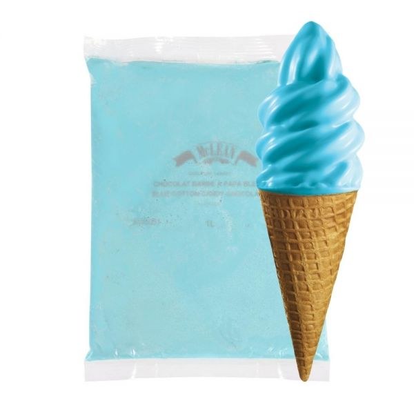 Belgian Chocolate Peanut Free Cotton Candy/ Smurf  Cone Dip - 1kg (6) EACH