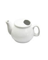Teapot White Ceramic 16oz - (10162)(2)