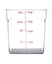 Square Polycarbonate food Storage Container 12 qt NSF (02084)(12)