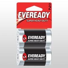 EverReady Super Heavy Duty Battery D 1250SW2 - 2/PACK (12) (5935)