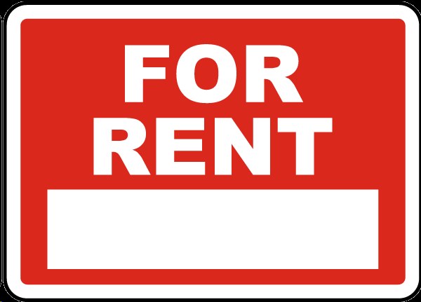 For Rent plastic sign 9"x 12" (Sold By Each) - (32803)
