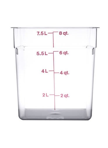 Square Polycarbonate food container 8 QT (02083)(80169)(12)