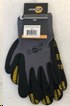 Bin #65 - Nitrile Glove With PVC Lines, 15 gauge nylon spandex knit, Nitrile palm with yellow PVC lines- LG (Sold By Pair) (05954)