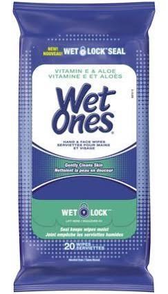 Wet Ones Vitamin E & Aloe TRAVEL PACK (20/pkg)(10)(01261)