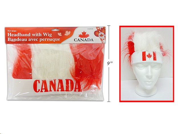 Canada Headband 10.5" with Wig (20530)