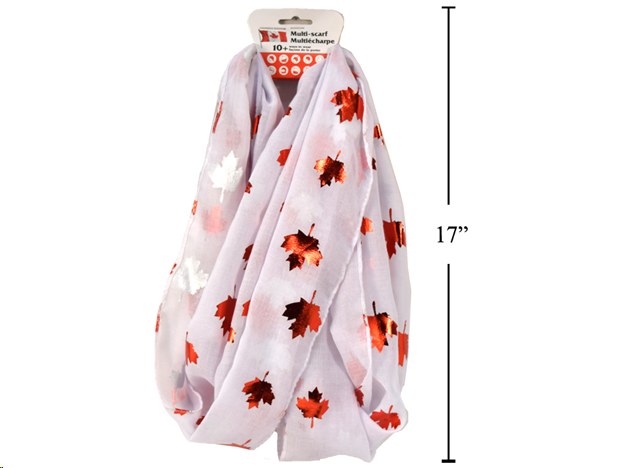 Canada Scarf With Maple Patterns (Sold By Each)(62385)(24)