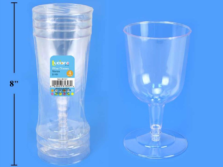Wine Glass-4pc-Luciano (Sold By Pkg)(81327)(24)