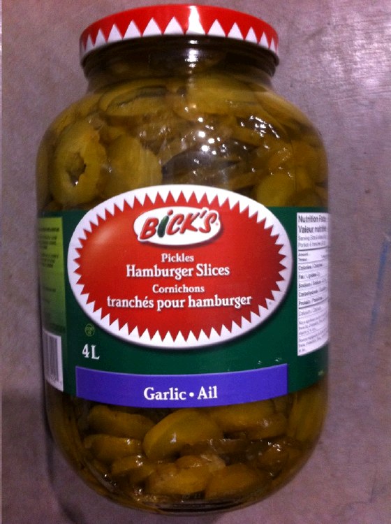 Bicks Pickle Hamburger Garlic Slices Dill - 4L (2) (07422)