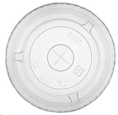 Eco Guardian Compostable Lid, Flat Straw Slot, Clear - 50/PKG - SOLD BY PKG - (20) (00174)