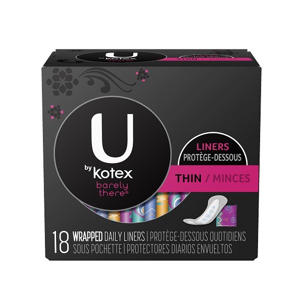 Kotex Barely There Everyday Panty Liners 18's (12333) - Pkg (12)