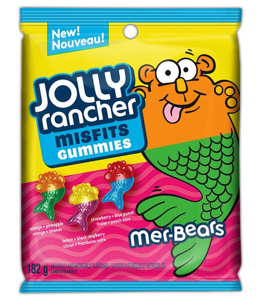 Jolly Rancher Misfits Gummies Mer-Bears Peg 182g (10) (04384)