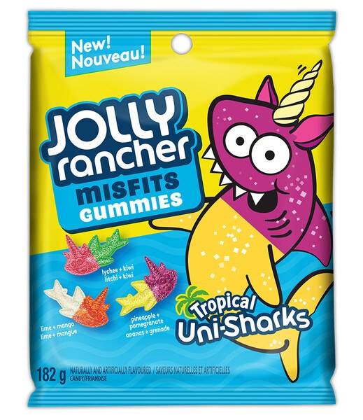 Jolly Rancher Misfits Gummies Uni-Sharks Peg - 182g (10) (04385)